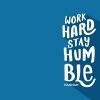 Stay Humble 8x9" Personalised Mouse Mat (20x23cm), Gifts Blue