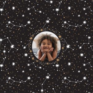 Stellar Night Personalised Beach Towel, Gifts Black