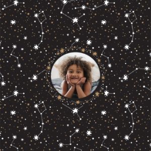 Stellar Night Personalised Beach Towel, Gifts Black