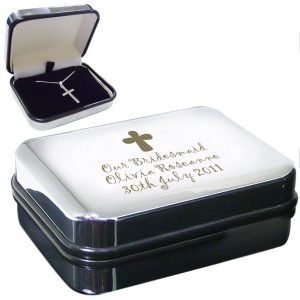 Sterling Silver Cross Necklace In Personalised Box - Personalised Gifts - Sterling Silver And Comes In A Personalised Box