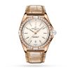 Super Chronomat Automaticmatic 38 Origins White 18ct Rose Gold Brown Leather Strap Watch