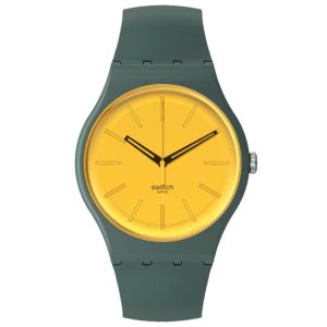 Swatch Gold In The Garden Unisex Gold Dial Watch SO29G103