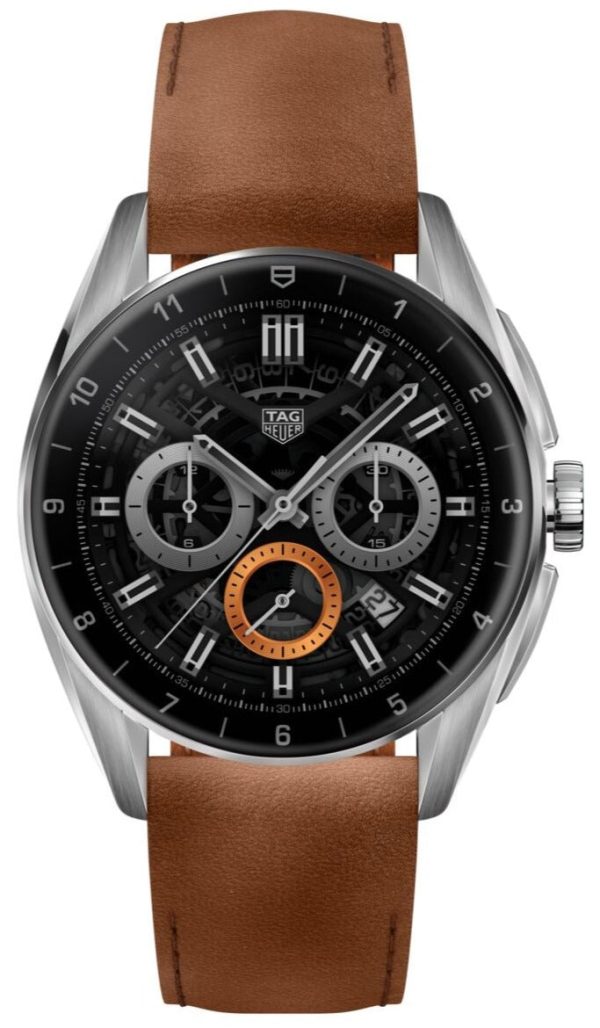 TAG Heuer Watch Connected Calibre E4 42 Brown Leather - Black