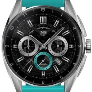 TAG Heuer Watch Connected Calibre E4 42 Light Blue Rubber - Black