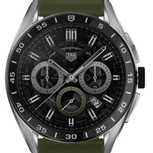 TAG Heuer Watch Connected Calibre E4 45 Khaki Rubber - Black