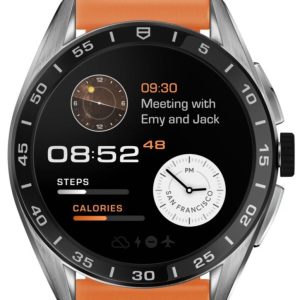 TAG Heuer Watch Connected Calibre E4 45 Orange Rubber - Black