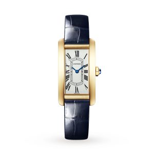 Tank Américaine Watch, Small Model, Quartz Movement, Yellow Gold