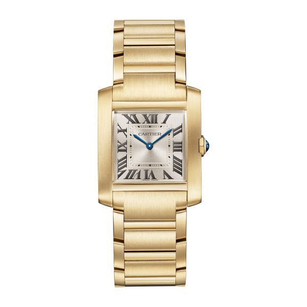 Tank Française Watch Medium Model, Quartz Movement, Yellow Gold