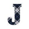 Tartan Letter Personalised Travel Mug 16oz (473ml), Gifts Black