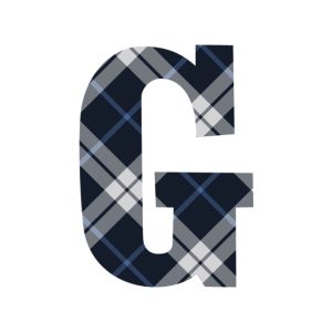 Tartan Letter Personalised Travel Mug 16oz (473ml), Gifts Black