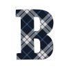 Tartan Letter Personalised Travel Mug 16oz (473ml), Gifts Black