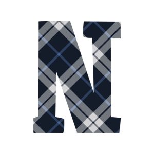 Tartan Letter Personalised Travel Mug 16oz (473ml), Gifts Black