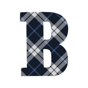 Tartan Letter Personalised Travel Mug 16oz (473ml), Gifts Black