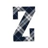 Tartan Letter Personalised Travel Mug 16oz (473ml), Gifts Black