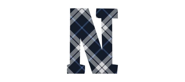 Tartan Letter Personalised Water Bottle, 18oz (500ml), Gifts Black