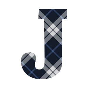 Tartan Letter Personalised Water Bottle, 18oz (500ml), Gifts Black