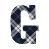 Tartan Letter Personalised Water Bottle, 18oz (500ml), Gifts Black