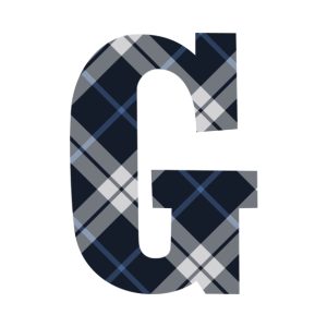 Tartan Letter Personalised Water Bottle, 18oz (500ml), Gifts Black