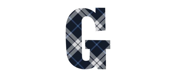Tartan Letter Personalised Water Bottle, 18oz (500ml), Gifts Black