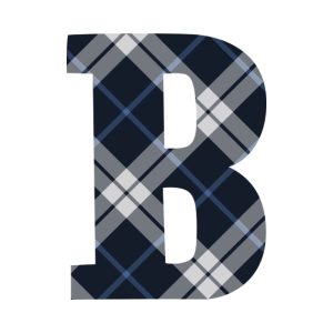 Tartan Letter Personalised Water Bottle, 18oz (500ml), Gifts Black