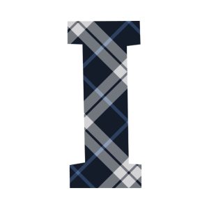 Tartan Letter Personalised Water Bottle, 18oz (500ml), Gifts Black