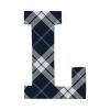 Tartan Letter Personalised Water Bottle, 18oz (500ml), Gifts Black