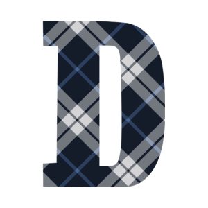 Tartan Letter Personalised Water Bottle, 18oz (500ml), Gifts Black