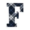 Tartan Letter Personalised Water Bottle, 18oz (500ml), Gifts Black
