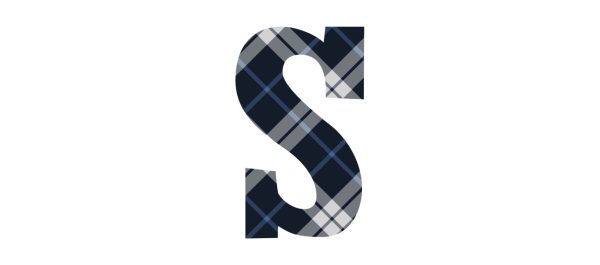 Tartan Letter Personalised Water Bottle, 18oz (500ml), Gifts Black