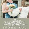 Thank You Floral Bouquet 7x5" (18x13cm) Flat Card set of 20 (matt cardstock), rounded corners, Card & Stationery Gray