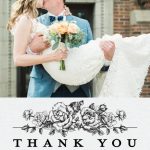 Thank You Floral Bouquet 8x6" (20x15cm) Flat Card set of 20 (matt cardstock), rounded corners, Card & Stationery White