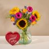 The Sunshine & Lindor Lindt Milk Chocolate Heart Box 200G Gift Set