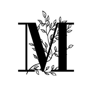 Thin Branch Monogram Personalised Pouch, Gifts White