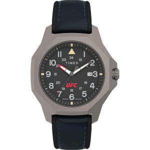 Timex UFC Reveal Silicone Backed Leather Strap Men's Watch TW2V85700