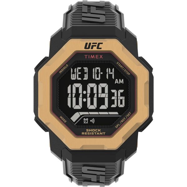 Timex UFC Strength Knockout Men's Digital Black Silicone Strap Watch TW2V89000
