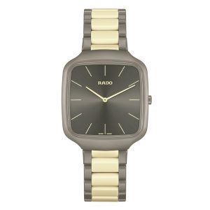 True Square Thinline X Les Couleurs Le Corbusier 37mm Limited Edition Unisex Watch Grey And Cream