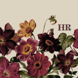 Vintage Bouquet 8x9" Personalised Mouse Mat (20x23cm), Gifts ivory