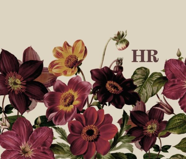 Vintage Bouquet 8x9" Personalised Mouse Mat (20x23cm), Gifts ivory
