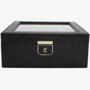 WOLF Palermo Black Anthracite 6 Piece Watch Box 213802