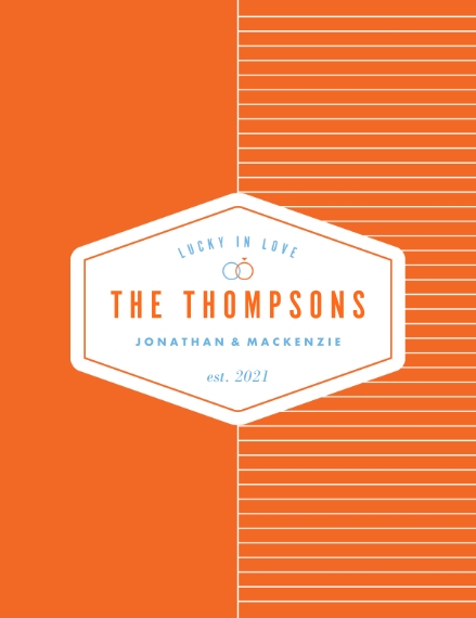 Wedding Crest Berber Fleece Photo Blanket, 40x30", Gifts Orange