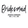 Wedding Party Brush Personalised Pint Glass, Gifts Black