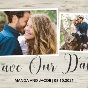 Wedding Sprigs Save the Date 3x2" Acrylic Photo Fridge Magnet (7.5x5cm), Gifts Ivory