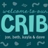 Welcome To Our Crib Personalised Door Mat, Gifts Blue
