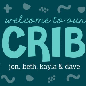 Welcome To Our Crib Personalised Door Mat, Gifts Blue