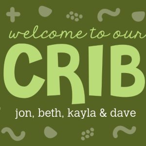 Welcome To Our Crib Personalised Door Mat, Gifts Green