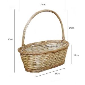 Wicker Hamper Basket With Tall Handle | Wowcher