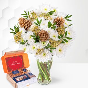 Winter Chrysanthemums & Chocolate Gift