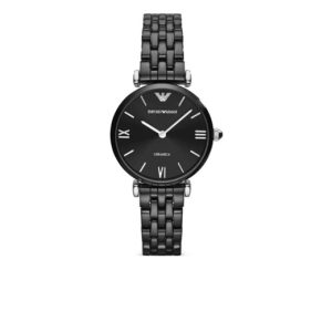 Women'S Emporio Armani Black Ceramica Quartz Watch Ar1487 - 2Yr Guarantee | Wowcher