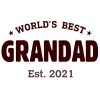 World Best Grandad Personalised Pint Glass, Gifts Brown