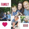 XOXO Family 8x9" Personalised Mouse Mat (20x23cm), Gifts Red